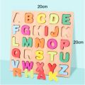 ABC Alphabet Digital Puzzle Wooden Toys Kid Number Letter Shape Matching Jigsaw Board. 