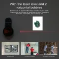 Portable Detachable Dust Collector 2 In 1 Wall Electric Drilling Dust Collector Laser Level Electric Self-mounting Vacuum Sucker Drilling Dust Collector 360° Lasing with 2 Horizontal Bubbles. 