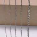 2-5meter 1.2 1.5 2.0 2.4 3.0 mm Stainless steel Link Chain Bulk Necklace Chains For Jewelry Making Findings Supplies Accessories. 