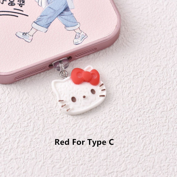 MINISO%203D%20Resin%20Hello%20Kitty%20Phone%20Dustproof%20Plug%20For%20iPhone%20Samsung%20Xiaomi%20Huawei%20Type%20C%20Android%20Charging%20Port%20Dustplugs%20-%20Image%205