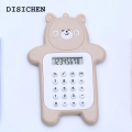 DISICHEN Luxury Bear Shape Scientific Calculator Student Mini Calculator With Silicone Pressing Buttons Battery Powered Counter Accounting Tool. 