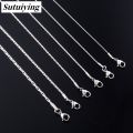 Sutuiying Thin Necklace Link Cable Chain on Neck for Women Ladies 316L Stainless Luxury Steel Jewelry Accessories Silver Color Choker Her Gift. 