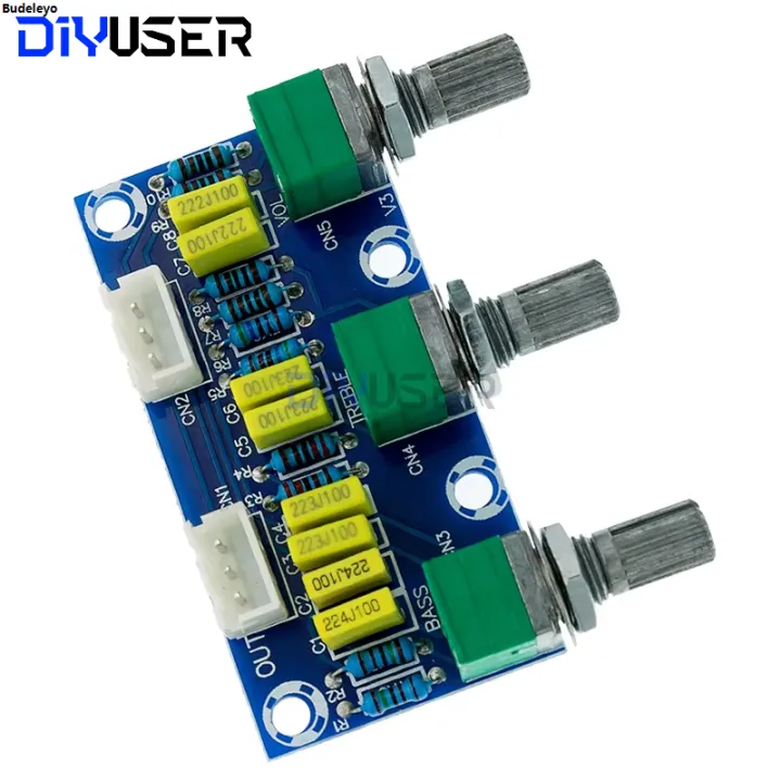 Scheda Tono Passiva XH-M802 - Controllo Volume Bassi E Alti A 2 Canali