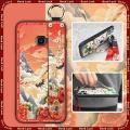 Kickstand Back Cover Phone Case For Samsung Galaxy Xcover4/SM-G390 Soft case Lanyard Silicone fashion ring Anti-knock. 