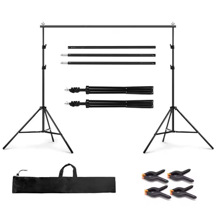 HIFFIN® (9ft x 9ft) Studio Background Stand Kit for Backdrop ...