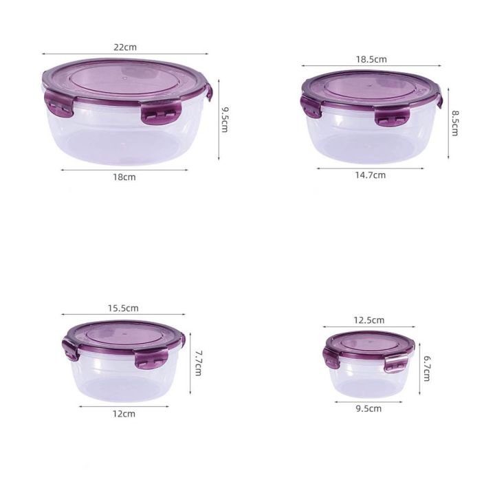 1/4Pcs%20Portable%20Plastic%20Round%20Storage%20Box%20Sealed%20Rectangular%20Stackable%20Food%20Containers%20with%20Lid%20Microwave-heated%20Lunch%20Boxes%20-%20Image%202