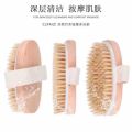 42x6cm Exfoliating Wooden Body Massage Shower Brush Natural Bristle Bath Brush SPA Woman Man Skin Care Body Back massage Brush. 