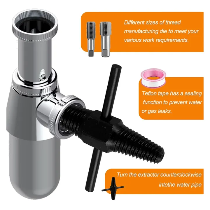 NCANRUI%206Pcs%20PVC%20Thread%20Maker%20Tool,%20Pipe%20Threader%20Plumbing%20Tool,%20Pipe%20Threader%20Kit%20with%201/2%20Inch%203/4%20Inch%201%20Inch%20Dies%20Maker%20Tool%20-%20Image%204