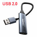 HDMI Video Capture Card 4K 30Hz HDMI to USB 2.0 USB 3.0 USB-C Video Grabber Box For Macbook PS4 PC Game DVD Camera Recording. 