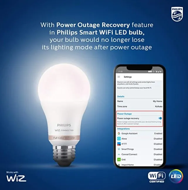 PHILIPS%20Wiz%20Smart%20WI-Fi%20LED%20Bulb%20E27%20Spiral%20%209-Watt,%2016%20Million%20colors%20,%20Amazon%20Alexa%20And%20Google%20Assistant%20Support%20-%20Image%207