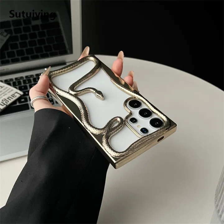 Sutuiying%203D%20Simulate%20Snake%20Case%20for%20Samsung%20Galaxy%20S25%20S24%20S23%20Ultra%20Cover%20%E3%80%902025%20Version%E3%80%91%20Hollow%20Out%20Back%20Soft%20Plating%20Matte%20Shockproof%20Shell%20Fundas%20-%20Image%203