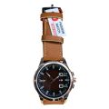 Chaxigo Round Dial Leather Strap Fashionable, Waterproof With Date Function Watch For Men. 