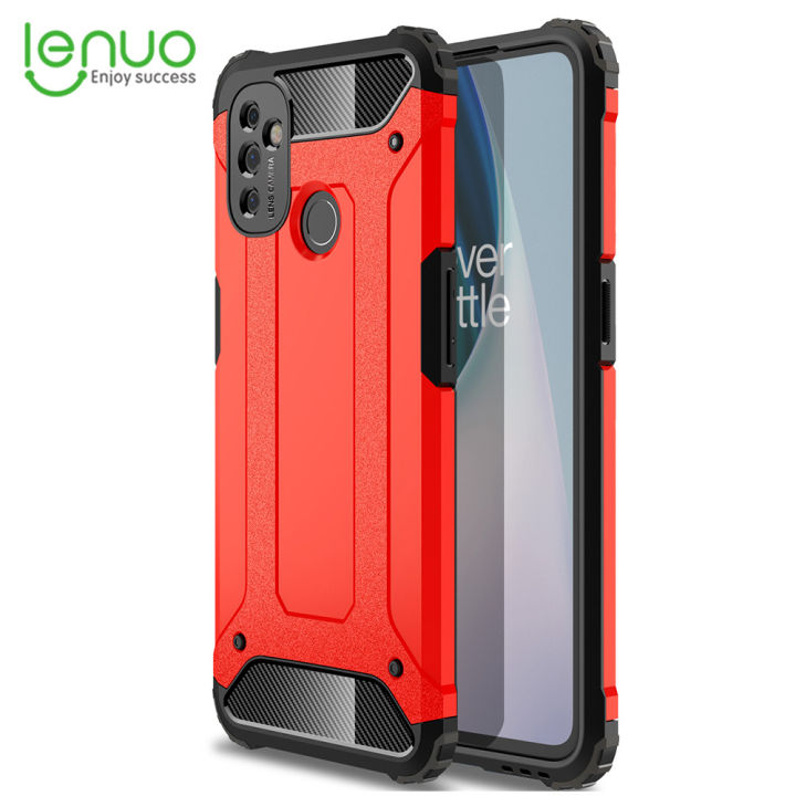 Lenuo for OnePlus Nord N100 Case TPU+PC Hybrid Back Cover