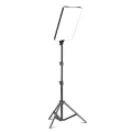 RL-19 LED Video Light Panel Light With Tripod Square Diffuser Light With Stand Photography Lamp. 