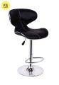 Fancy Black Bar Chair With Height Adjustable and Full Rotating Seat Top. 