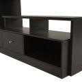 Kamakhya Decor Brown Low Height Wooden Wall TV Unit With Storage Cabinet. 