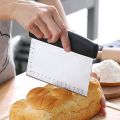 Heavy Duty Life Time Durability Dough Scraper Stainless Steel Bench Scraper Bread Cake Pastry Pizza Food Cutter (Black). 