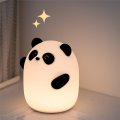 Panda Night Light Cute Squishy Dimmable Touch Animal Lamp 3 Level LED Food Grade Silicone Light for Bedroom Decor. 