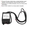 Portable 12V Car Light Controller with Remote Control Universal Wireless Strobe Control Module Easy To Use 16 Modes DRL Flash Controller System For Car Motorcycle Strobe Control. 