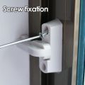 White Plastic T Shape Window Door Lock Safety Lever Handle Latch Child Security Hardware Accessories. 