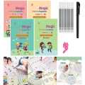 10 refill 4 PCS Sank Magic Practice Copybook English for Kids Reusable Magical Copybook Kids Tracing Book for Handwriting. 
