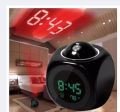 Projection Clock Data and Temperature Display Talking Function LCD Wall/Ceiling Projection Alarm Clock. 