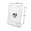 A5 size Acrylic Clear  Poster Menu Holder Stand - 1.5mm Thick. 
