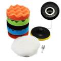 8PCS Sponge Polishing Waxing Buffing Pads Kit Set Compound Auto Car Polisher + M14 Drill Adapter Kit. 
