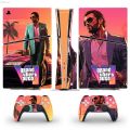 MRK3C Grand Theft Auto VI GTA 6 PS5 Slim Disc Skin Sticker Decal Cover for Console and Controllers PS5 Slim Disk Skin Sticker Vinyl. 