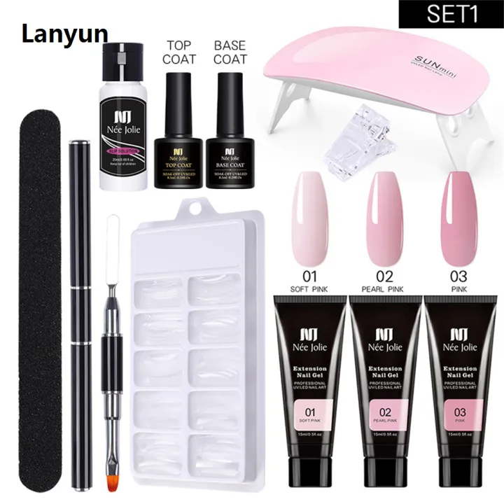 Lanyun%20Nail%20Gel%20Set%206W%20LED%20Lamp%20Full%20Manicure%20Set%20Quick%20Extension%20Nail%20Kit%20Gel%20Building%20Polygels%20Set%20For%20Nail%20Polish%20Tool%20Kit%20-%20Image%204