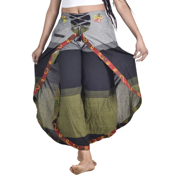 Green%20&%20Black%20Tone%20Butterfly%20Trousers%20Pants%20For%20Women%20-%20Image%206