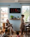 Digital Large Wall Clock with Dual Alarms & Automatic Brightness. 