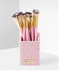 BH Cosmetics Pink Studded Elegance Brush Set 12 Pieces Makeup. 
