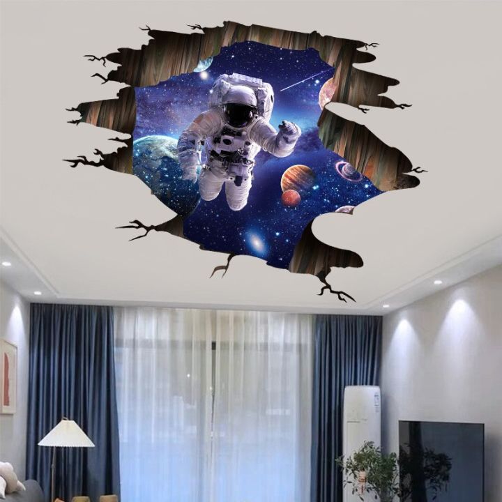 Wallpaper%20ceiling%20home%20d%C3%A9cor%20kids%20room%20planet%20starry%20sky%20wall%20breaker%20space%203d%20astronaut%20vinyl%20sticker%20design%20art%20mural%20-%20Image%203