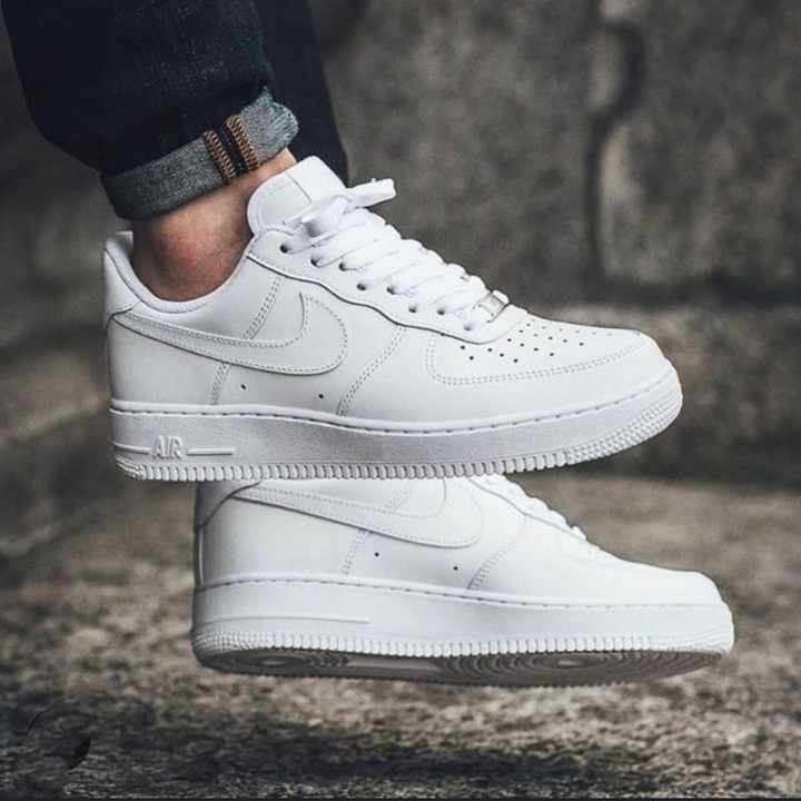 White Color Premium AF1 Airforce Sneaker / Shoes for Men | Stitched sole | Premium Sole