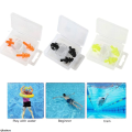 QibeistoeFashion Waterproof Earplug Set: Earplug Anti-Noise, Soft Swimming Nose Clip, Silicone Waterproof Silicone, Soundproof Earbuds, Nose Cover. 