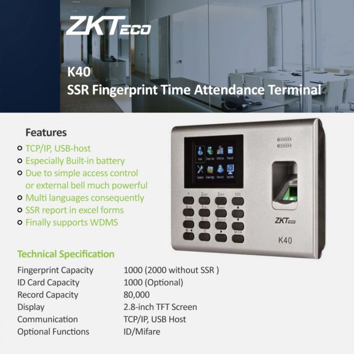 ZKTeco%20K40%20built-in%20battery%20Time%20Attendance%20Terminal%20-%20Image%202