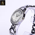 Image Color Fancy Ladies Watches- Stoned Chain ( Silver & White ). 