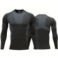 Men's Long Sleeve Fitness Bodybuilding Gym T-shirt. 