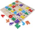 3D Wooden Capital Alphabet Puzzles with Animals for Children - Montessori Educational Learning ABC Letters Puzzle Board Toy (Multicolor). 