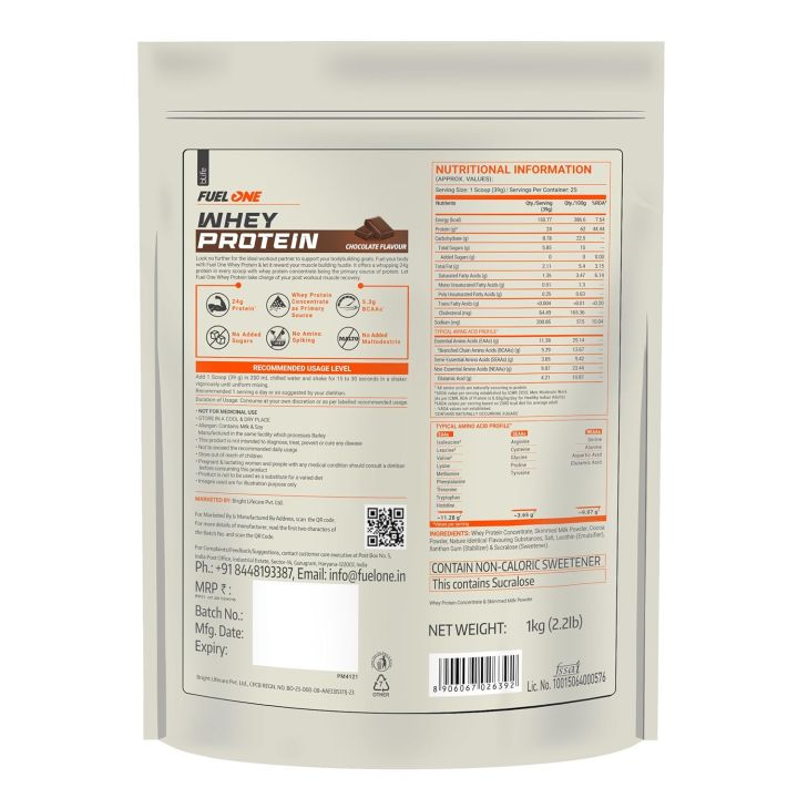 MuscleBlaze%20Fuel%20One%20Whey%20Protein%20Powder%201kg%20Chocolate%20Flavor%2024g%20Protein%205.3g%20BCAA%2011.3g%20EAA%204.2g%20Glutamine%20-%20Image%203