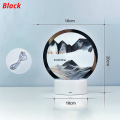 Home decoration bedside hourglass glass art 6LED quicksand lamp painted color table lamp 3D trendy round small lamp. 