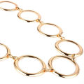 Fashion Womens Full Circle Metal Wide Chain Belt Waist Dress Adjusted Waistband Cologo. 