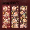 Ranggense Portable 2 pcs INS Bronzing Christmas flat Stickers aesthetic Decorative Diary Scrapbooking Stickers Festival Birthday Party Gift Labels. 