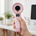Compact 199 Wind Speeds Portable Hand Fan Rechargeable LED Digital Display Electric Eyelash Fan Adjustable Quiet Operation Mini Bladeless Personal Fan Travel. 