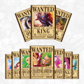 One Piece Anime Bounty Wanted Poster Of King Queen Jack of Kaido Yonko Beast Pirate Bartolomeo Monkey D Luffy Friend Bon Clay Boa Hancock Sisters Perona Bonney Jewelry And Trafalgar D Law Member Bepo (Premium Quality No Blurred Image) Wanted 10 Poster Set. 