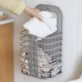 Foldable Dirty Clothes Basket Wall Hanging Laundry Basket (Colour May Vary). 