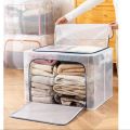 66L Transparent Dust-proof Thickened Foldable Storage Box Large Capacity Clothes Bag. 