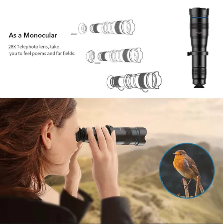 APEXEL%20Optic%20phone%20camera%20lens%20HD%2028X%20telephoto%20zoom%20lens%20monocular%20all%20Smartphone%20-%20Image%204