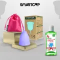 SMARTCUP Menstrual Cup FDA Approved Medical grade Silicone reusable ( SMALL/ 20ML /RANDOM COLOR/SCS-105)With Wash Free. 
